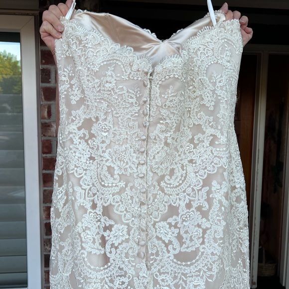 Allure Bridals Strapless Bridal Dress (Style W383) - Picture 6 of 9